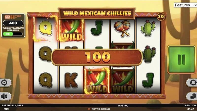 Wild Mexican Chillies – Wild na mřížce a výherní linie